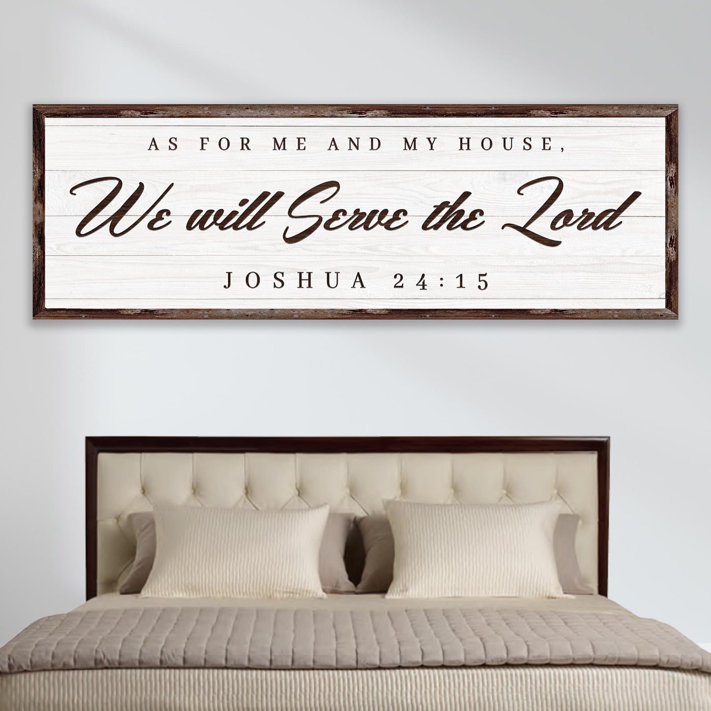 Joshua 24:15 - We Will Serve The Lord Sign V Style 2 - Image by Tailored Canvases