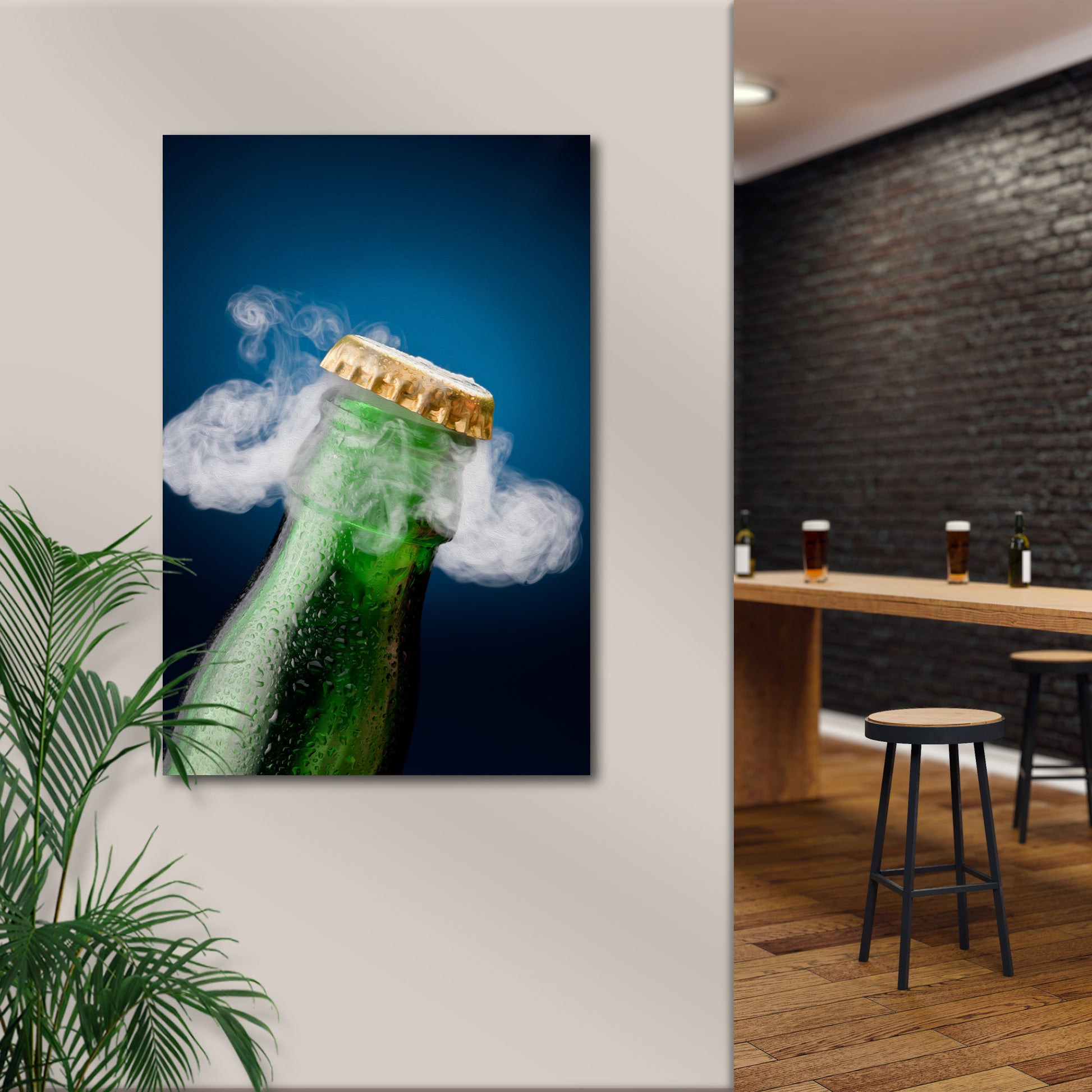 Drinks Beer Bottle Cap Canvas Wall Art Style 1 - Image by Tailored Canvases