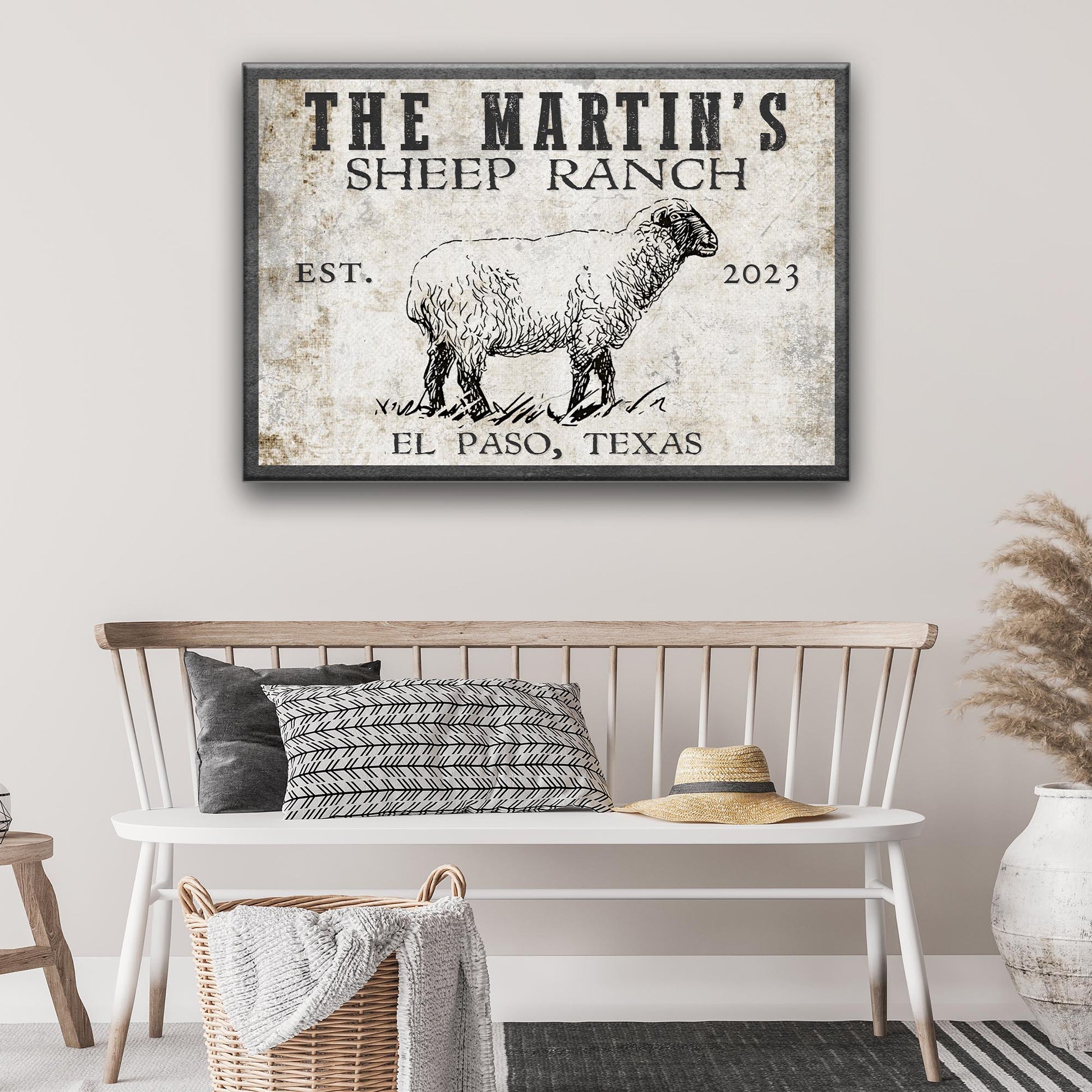 Sheep Ranch Sign II  Style 1 - Image by Tailored Canvases