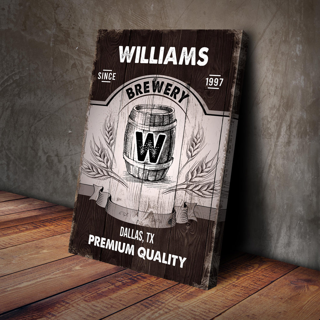 Premium Quality Brewery Sign | Customizable Canvas by Tailored Canvases 