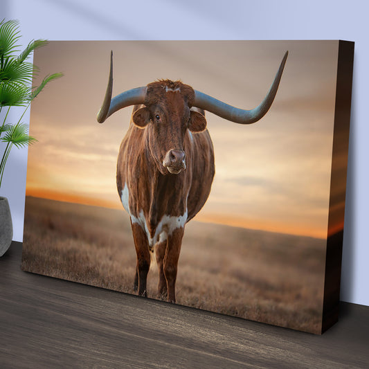 Mighty Longhorn Cattle Canvas Wall Art - Image by Tailored Canvases