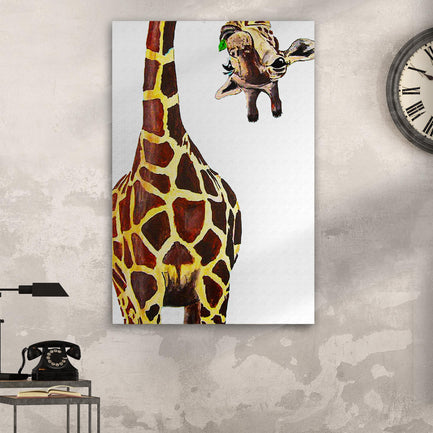Cute Giraffe Portrait Canvas Wall Art - Image by Tailored Canvases