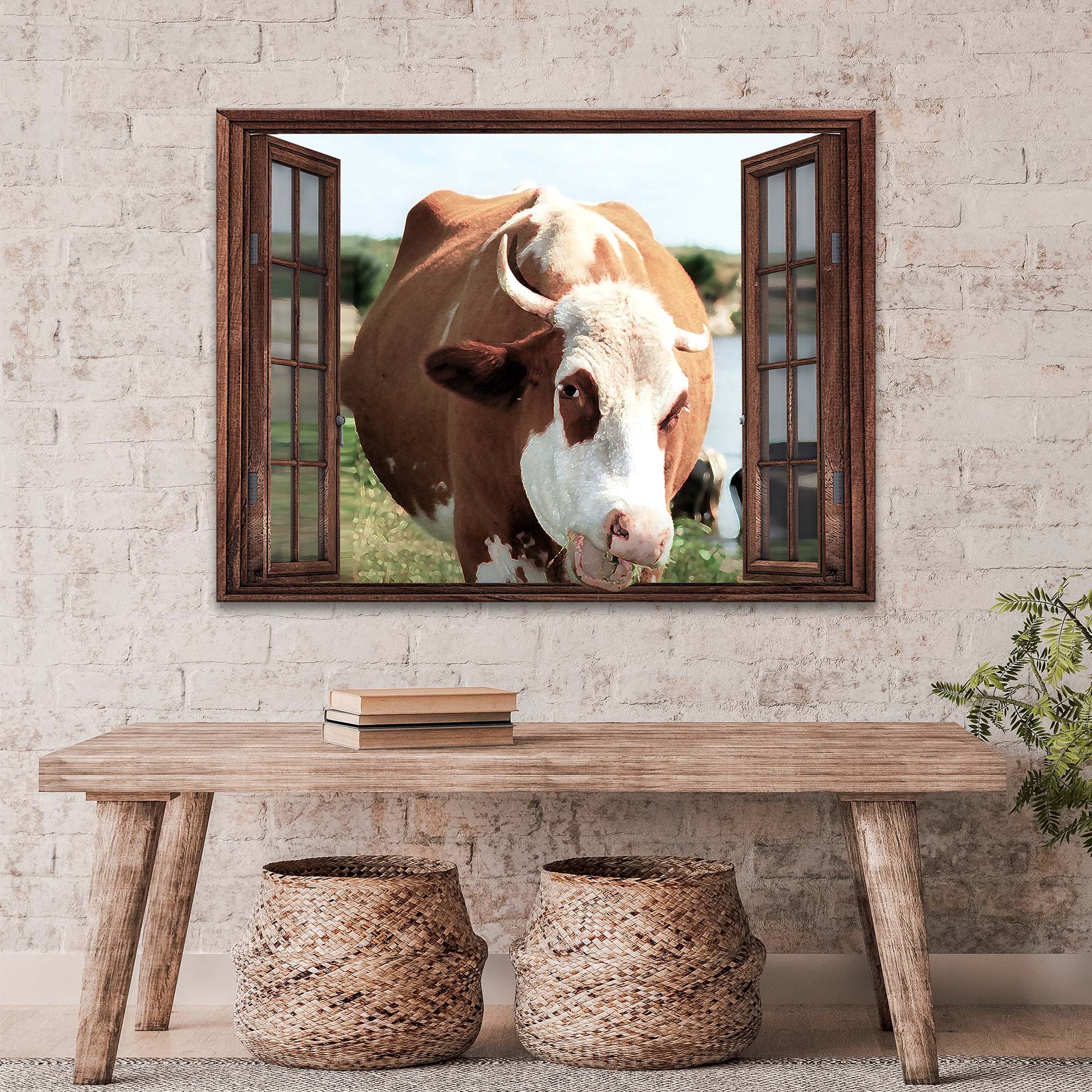 Cattle on Window Style 1 - Image by Tailored Canvases