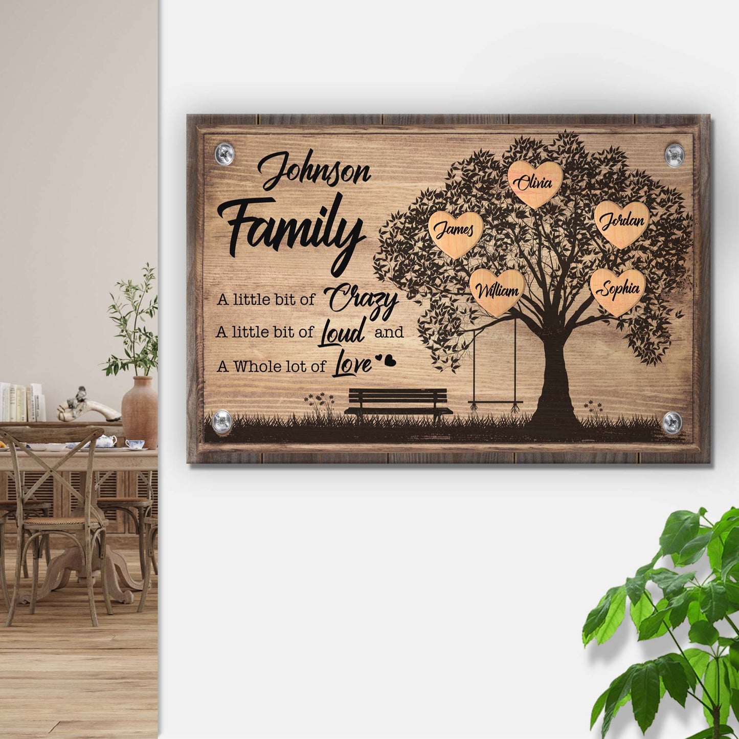 Family Tree Sign IV | Customizable Canvas Style 1 - Image by Tailored Canvases