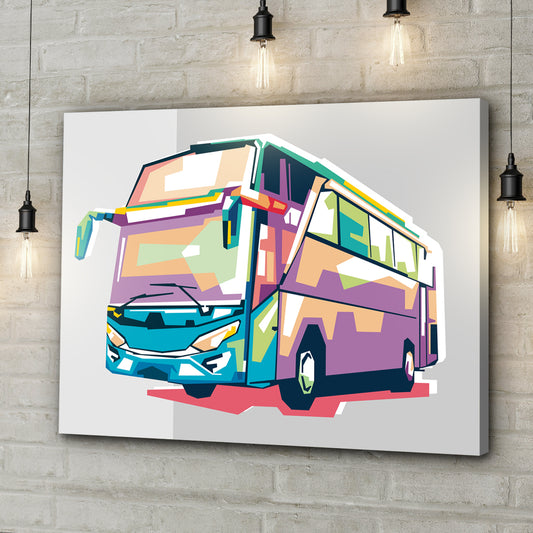 Bus Pop Style Canvas Wall Art Style 1 - Image by Tailored Canvases