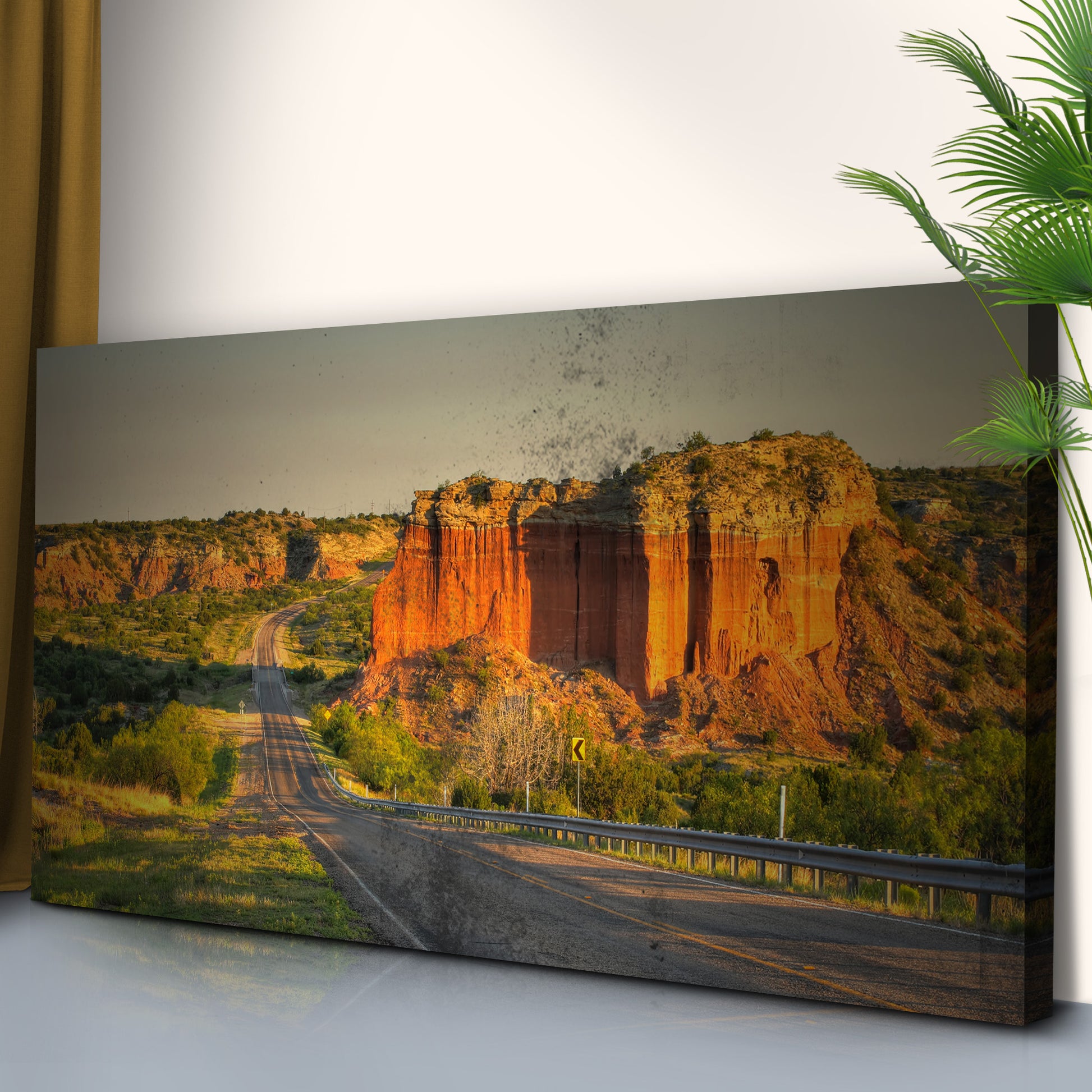 Texas Highway Scenic Drive Canvas Wall Art Style 1 - Image by Tailored Canvases