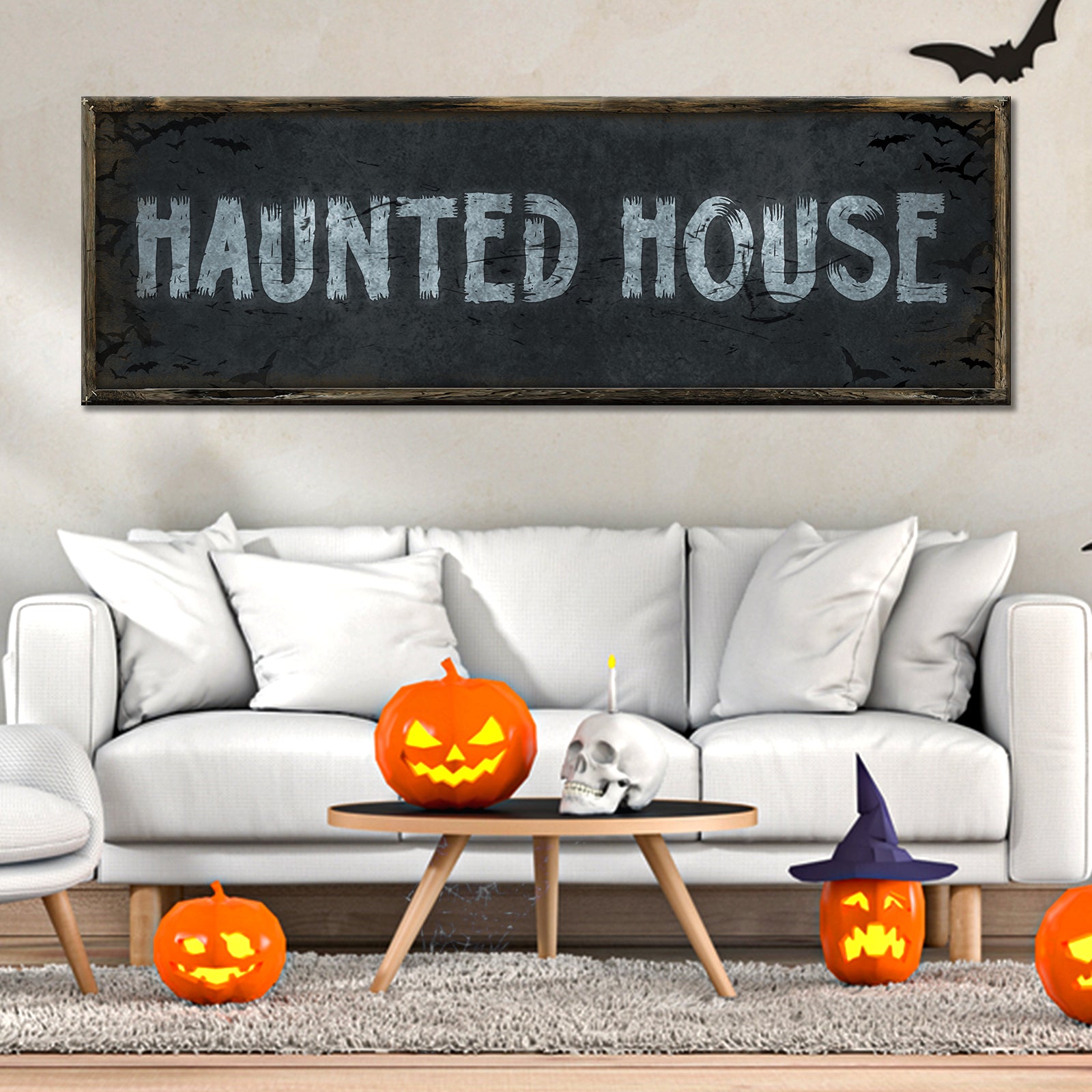Haunted House Sign Style 1 - Image by Tailored Canvases