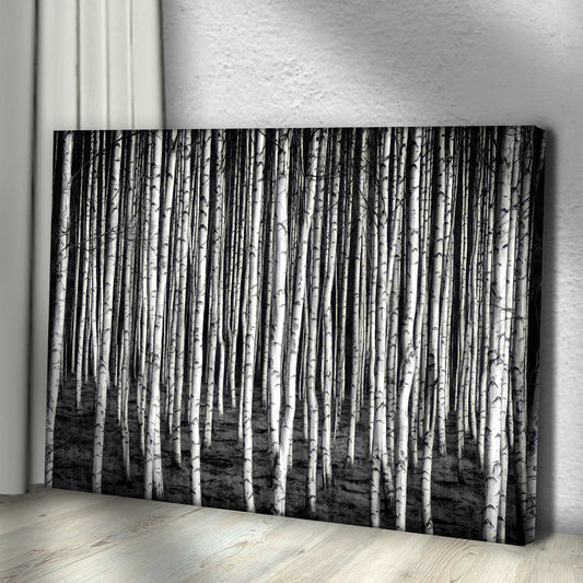 Monochrome Birch Trees Canvas Wall Art - Image by Tailored Canvases