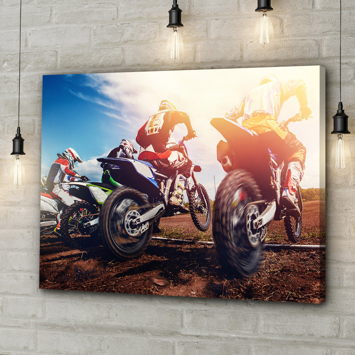 Motocross Race Canvas Wall Art Style 2 - Image by Tailored Canvases