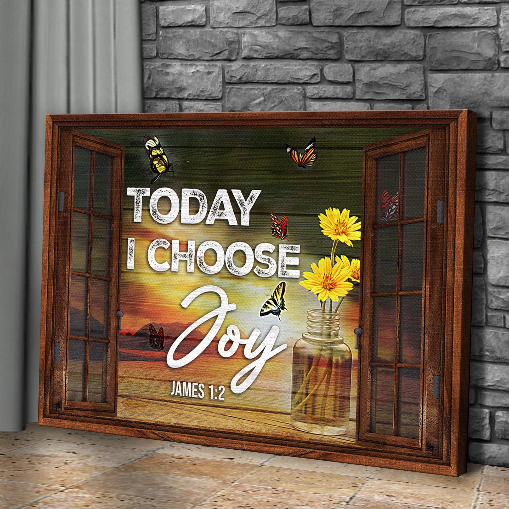 James 1:2 - Today I Choose Joy Sign III Style 2 - Image by Tailored Canvases