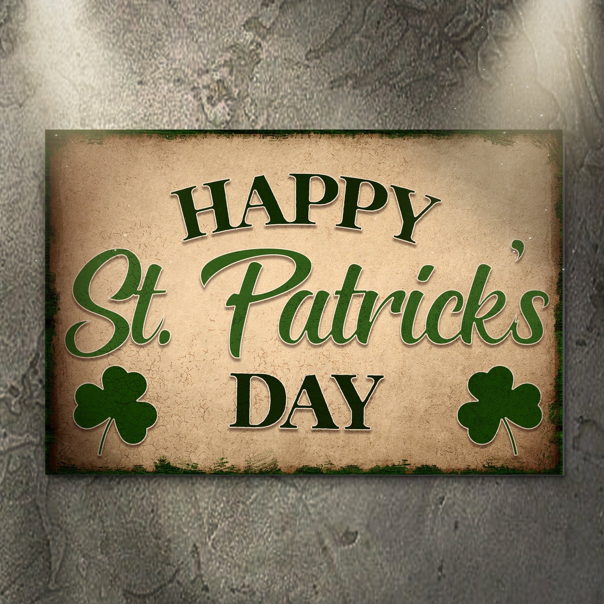 Happy St. Patrick's Day Sign Style 1 - Image by Tailored Canvases