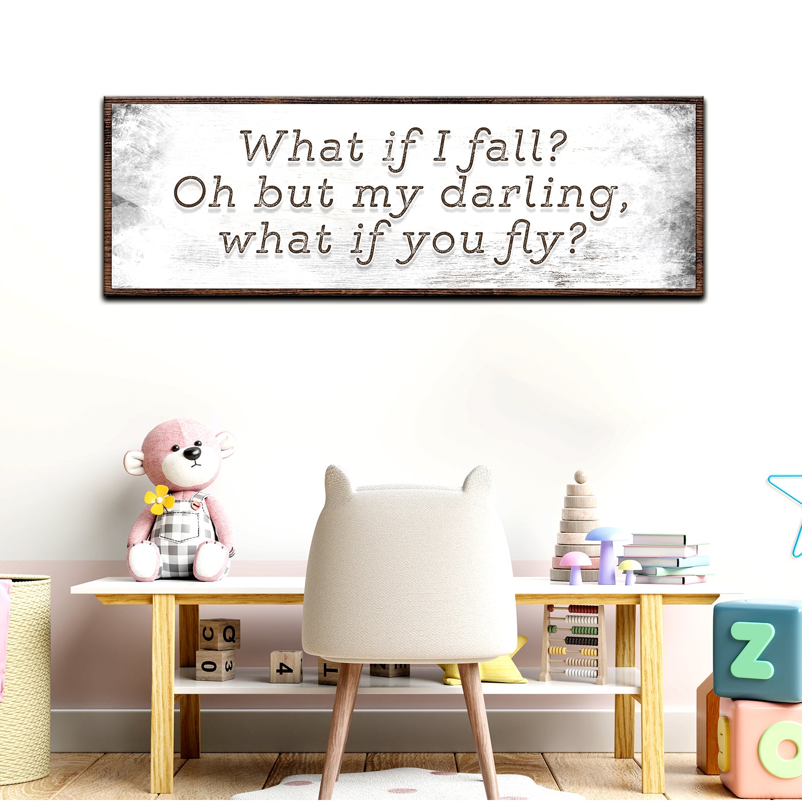 What if I fall Sign Style 1 - Image by Tailored Canvases