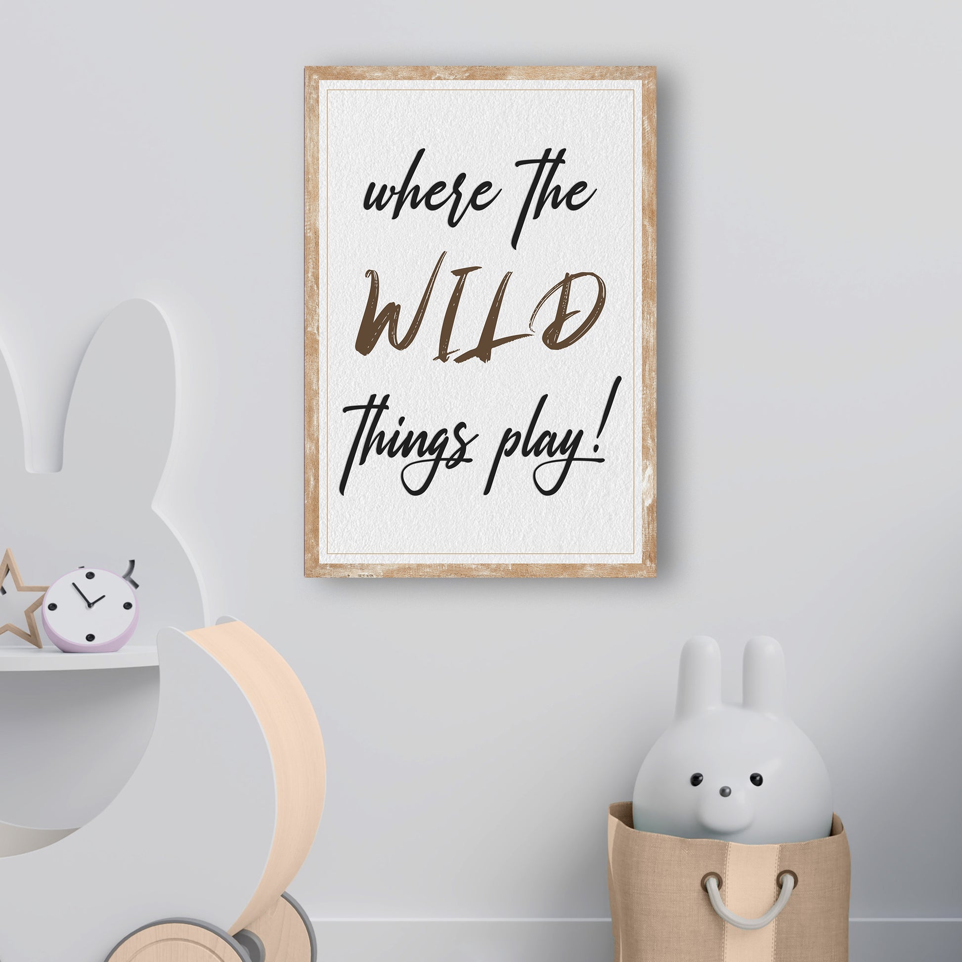 Where The Wild Things Play Sign - Image by Tailored Canvases