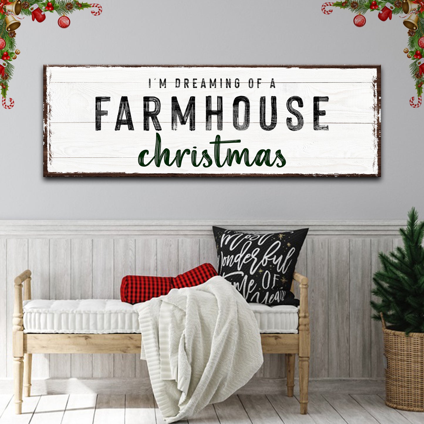 Farmhouse Christmas Sign  - Image by Tailored Canvases