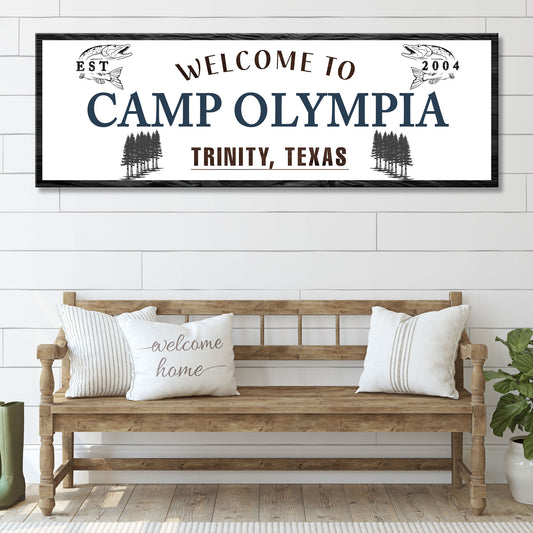 Welcome to Camp Sign - Image by Tailored Canvases