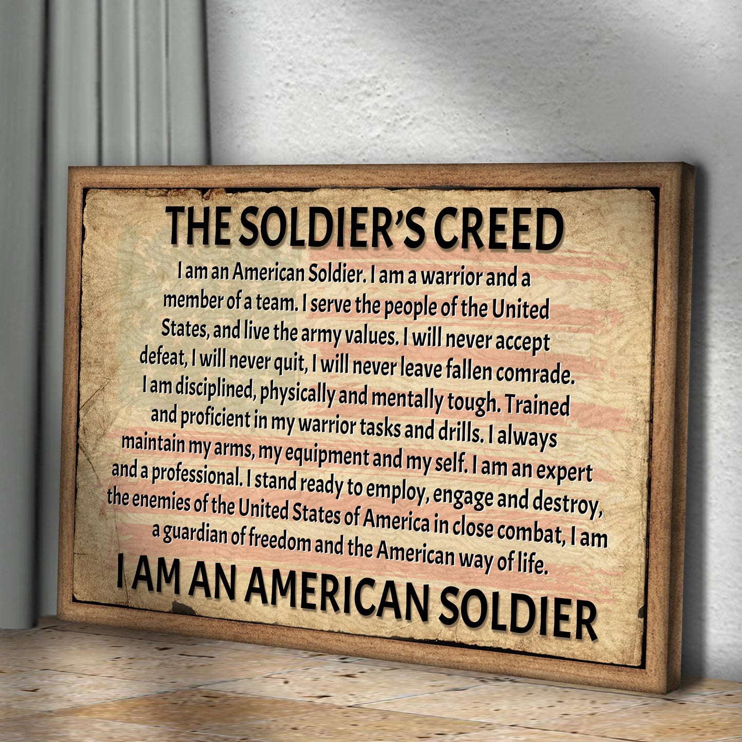 The Soldier's Creed Sign II Style 1 - Image by Tailored Canvases