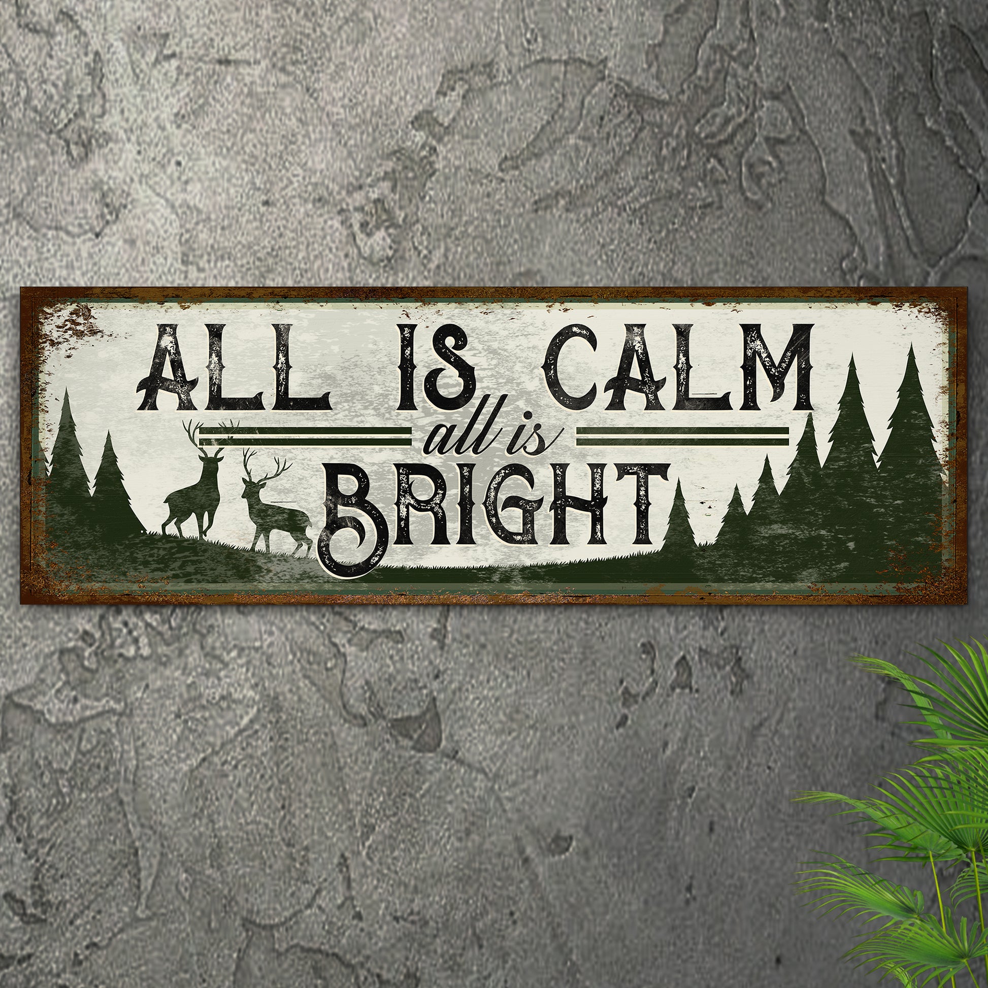 All Is Calm, All Is Bright Sign II Style 1 - Image by Tailored Canvases