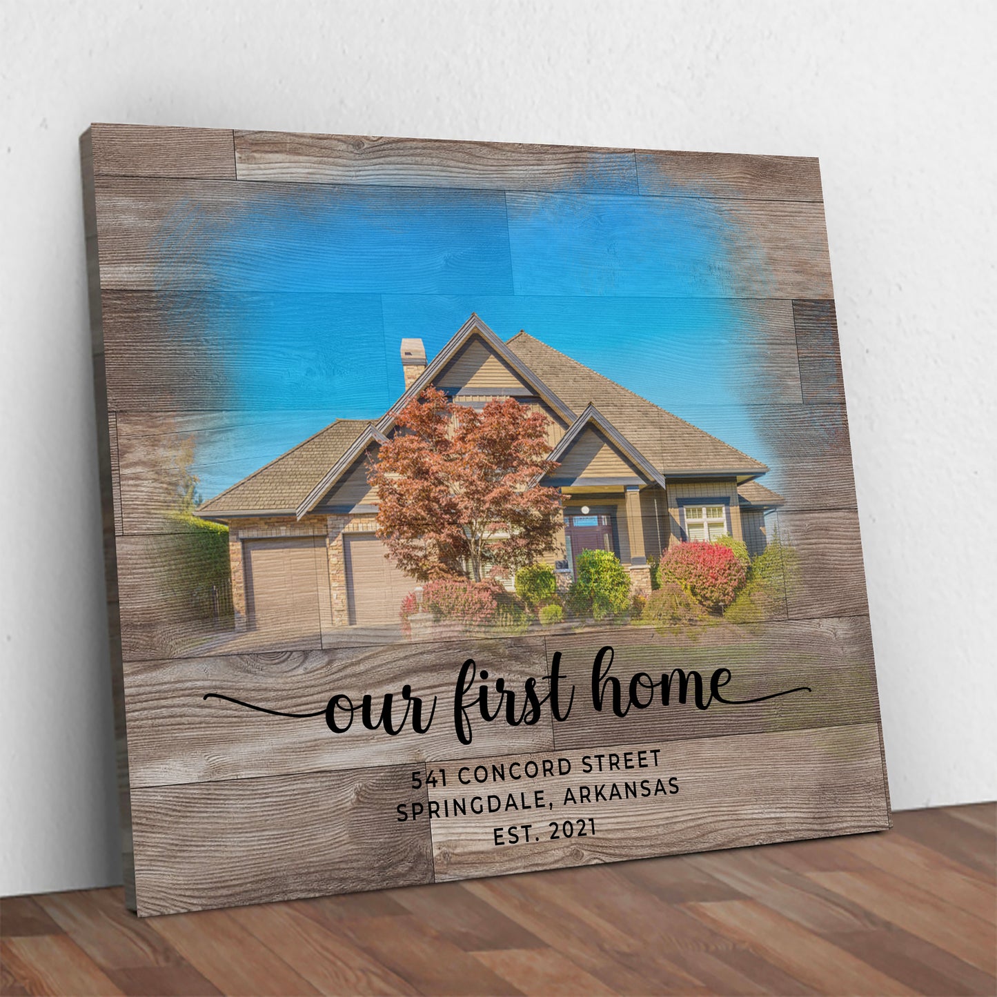 Family Home Sign Style 2 - Image by Tailored Canvases