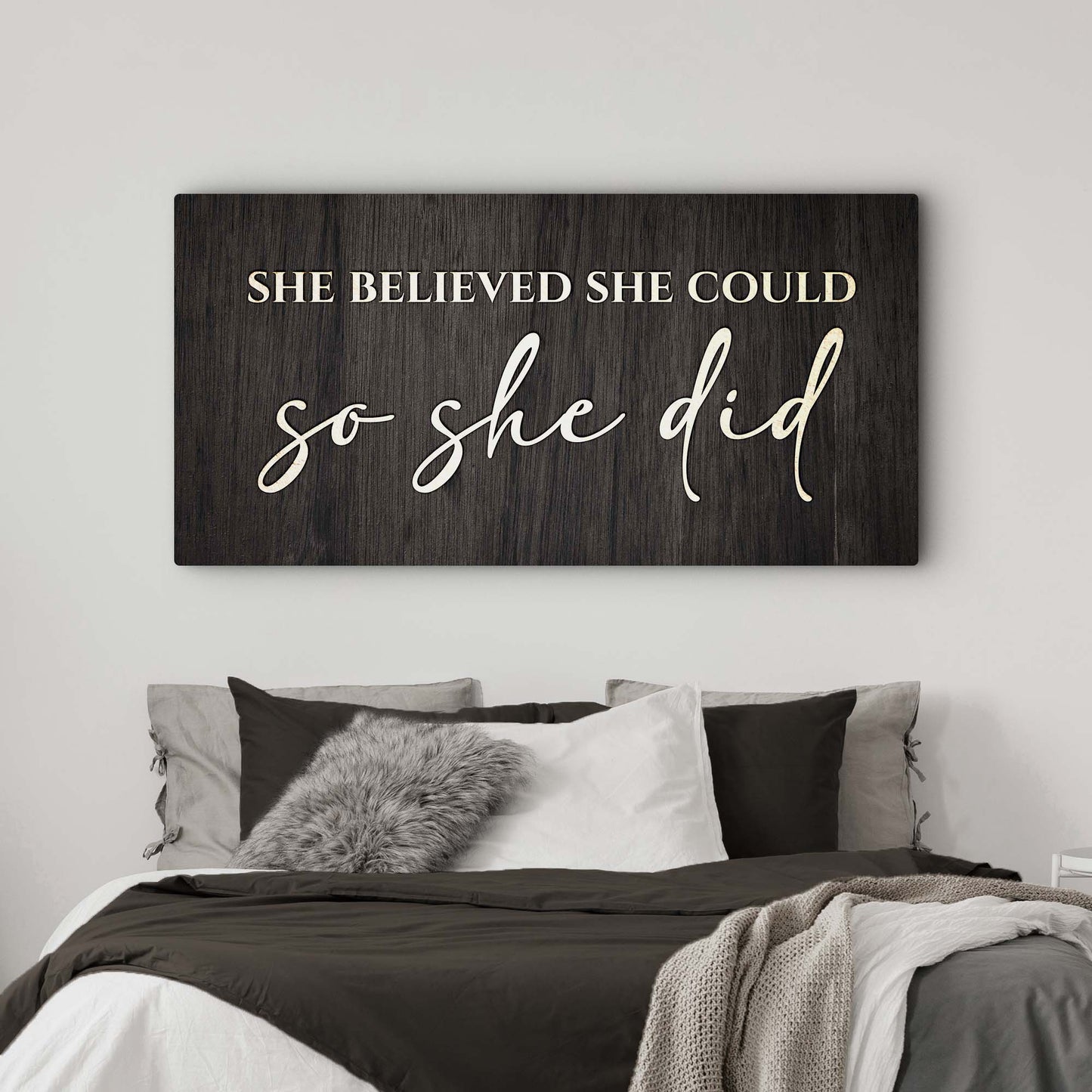 She Believed She Could So She Did Sign II Style 1 - Image by Tailored Canvases