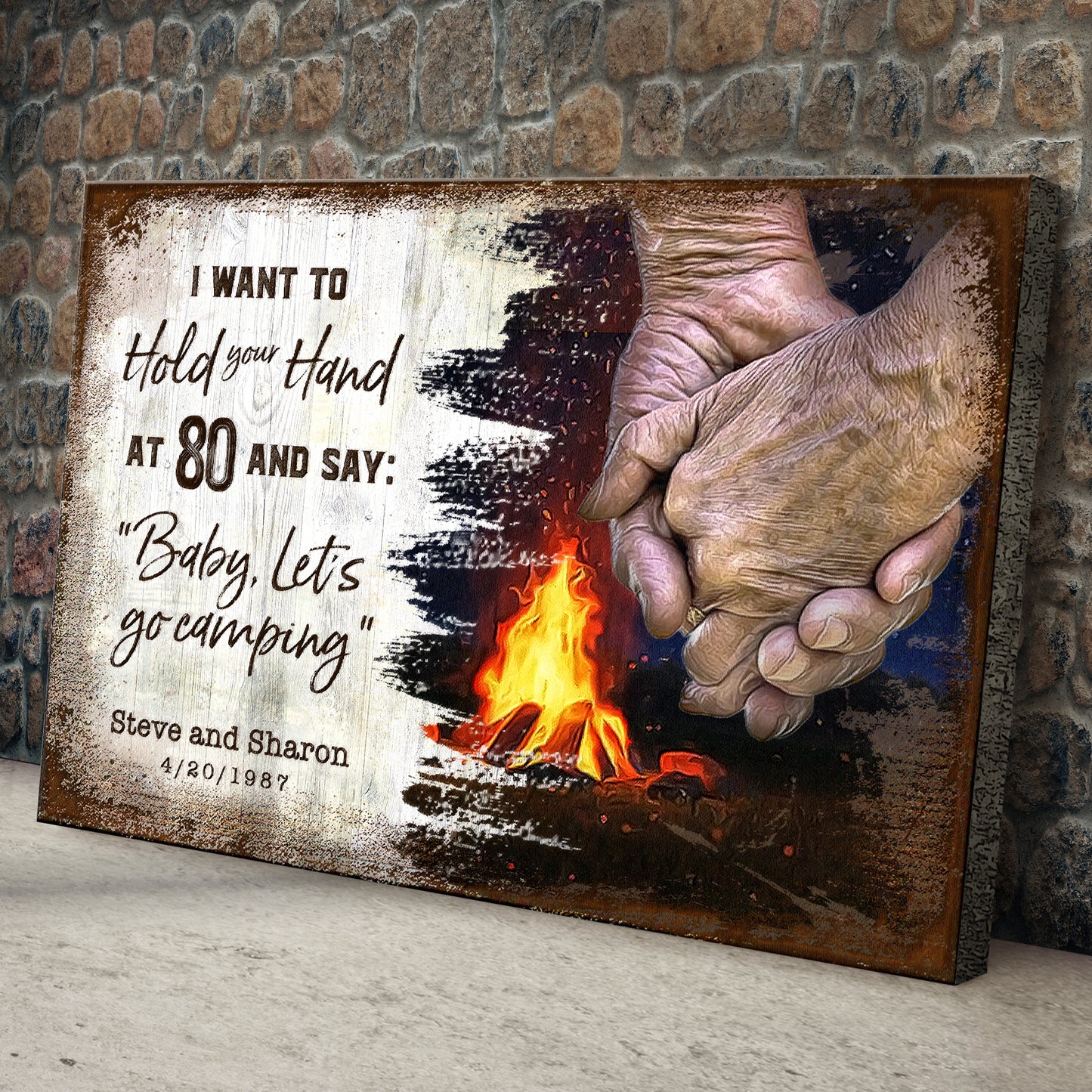 Baby Let's Go Camping Sign II Style 1 - Image by Tailored Canvases