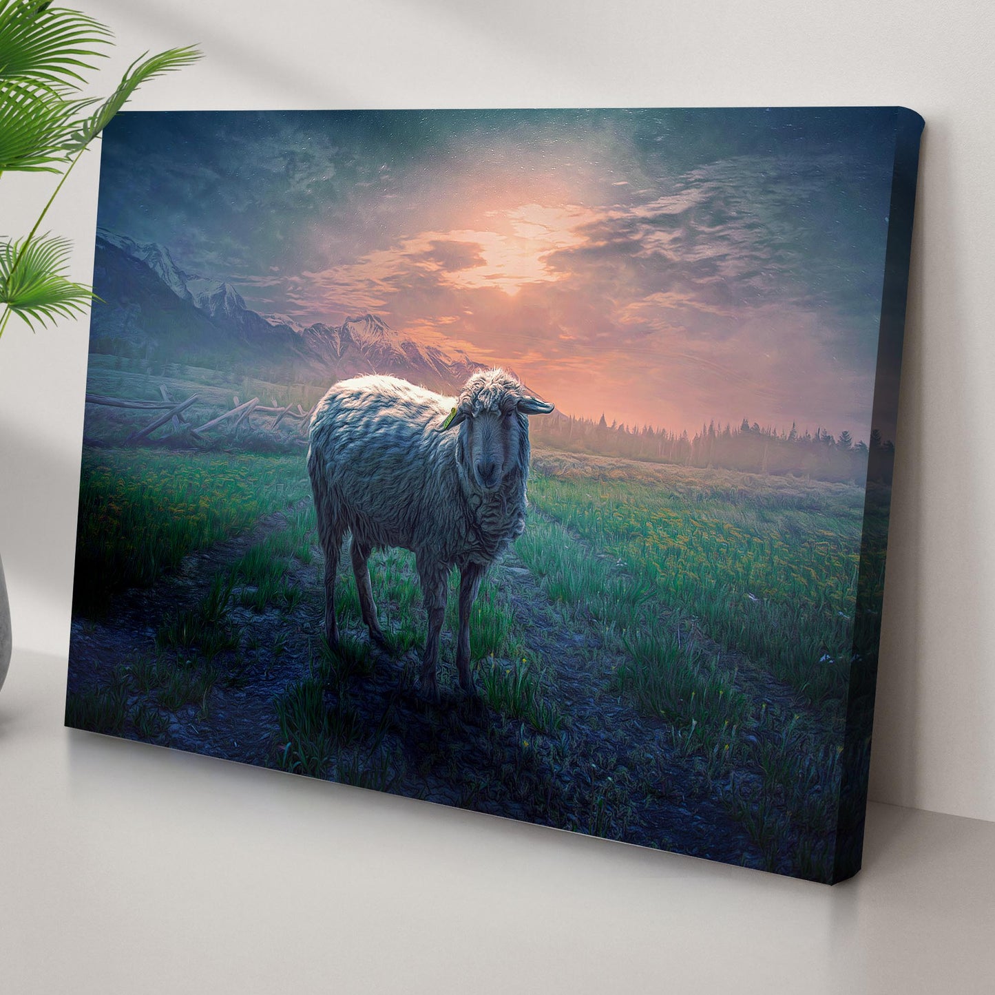 Lone Sheep Canvas Wall Art Style 1 - Image by Tailored Canvases