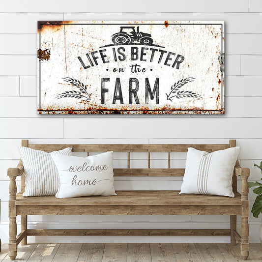 Life Is Better On The Farm Sign II - Image by Tailored Canvases