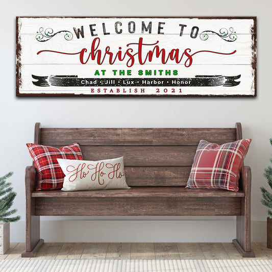 Welcome To Christmas Sign - Image by Tailored Canvases