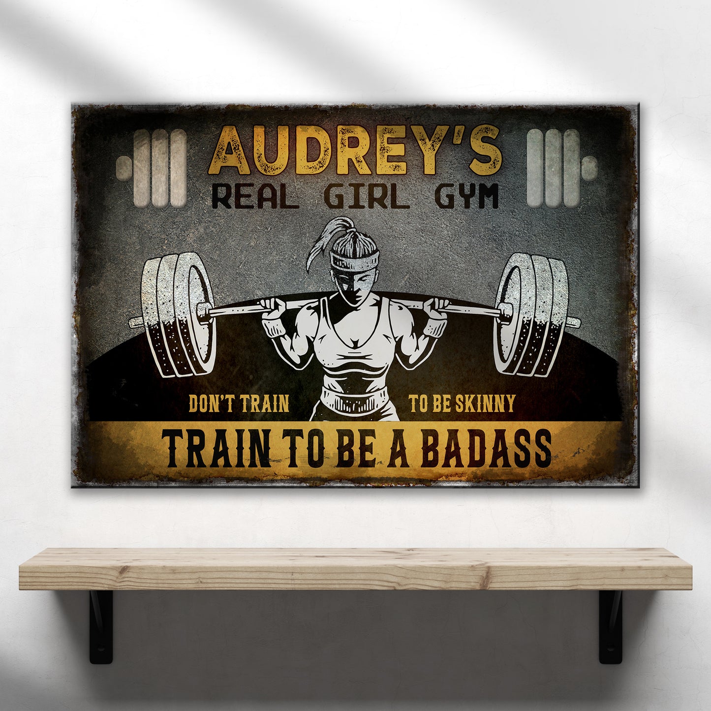 Real Girl Gym Sign - Image by Tailored Canvases