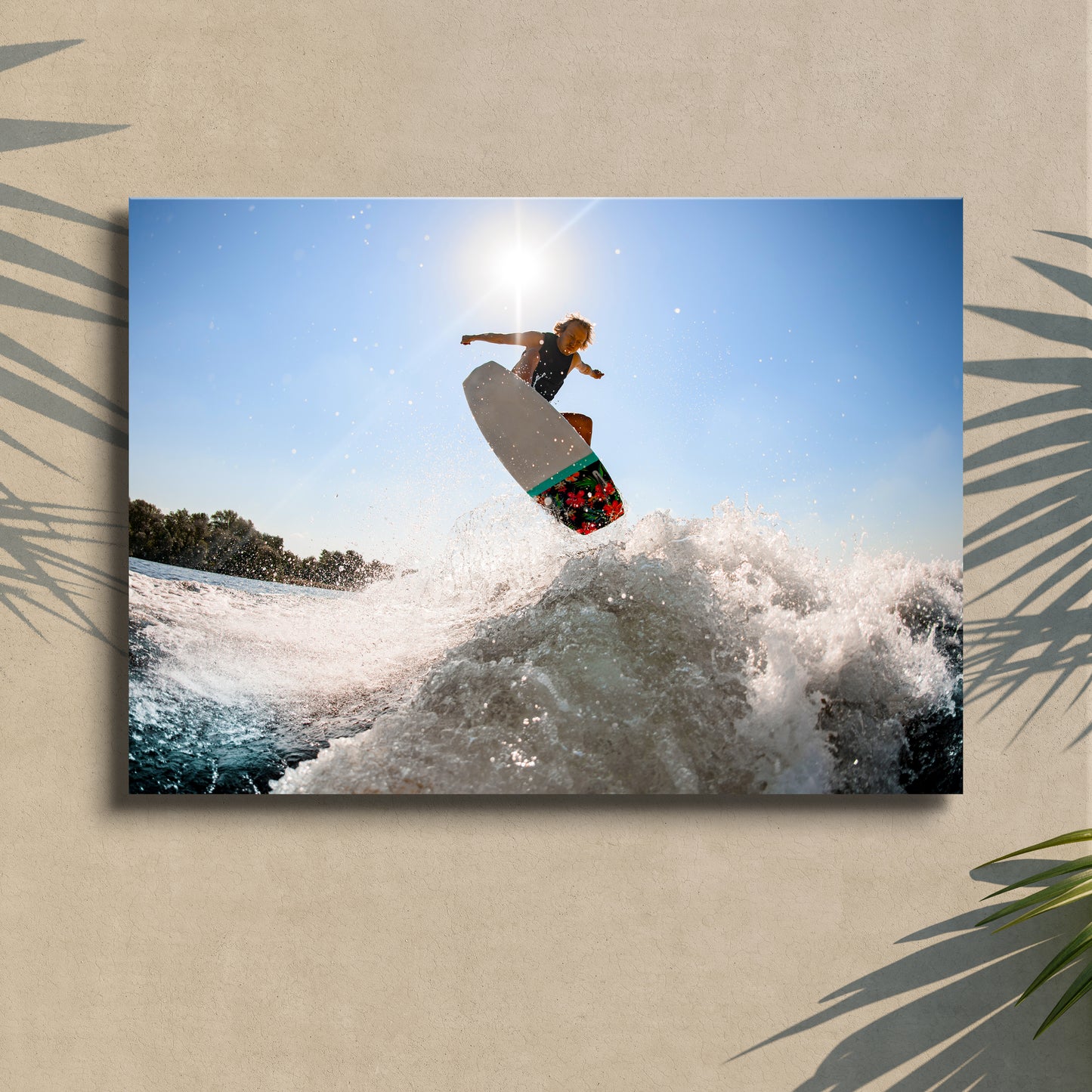 Wakeboard Splash Canvas Wall Art Style 1 - Image by Tailored Canvases