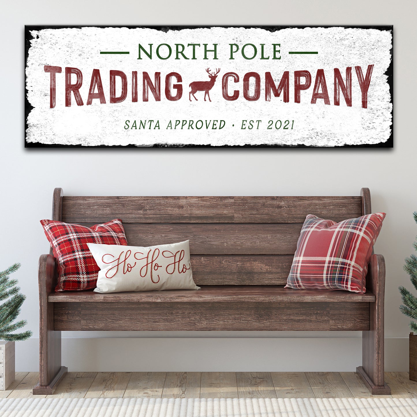 North Pole Trading Company Christmas Sign Style 1 - Image by Tailored Canvases