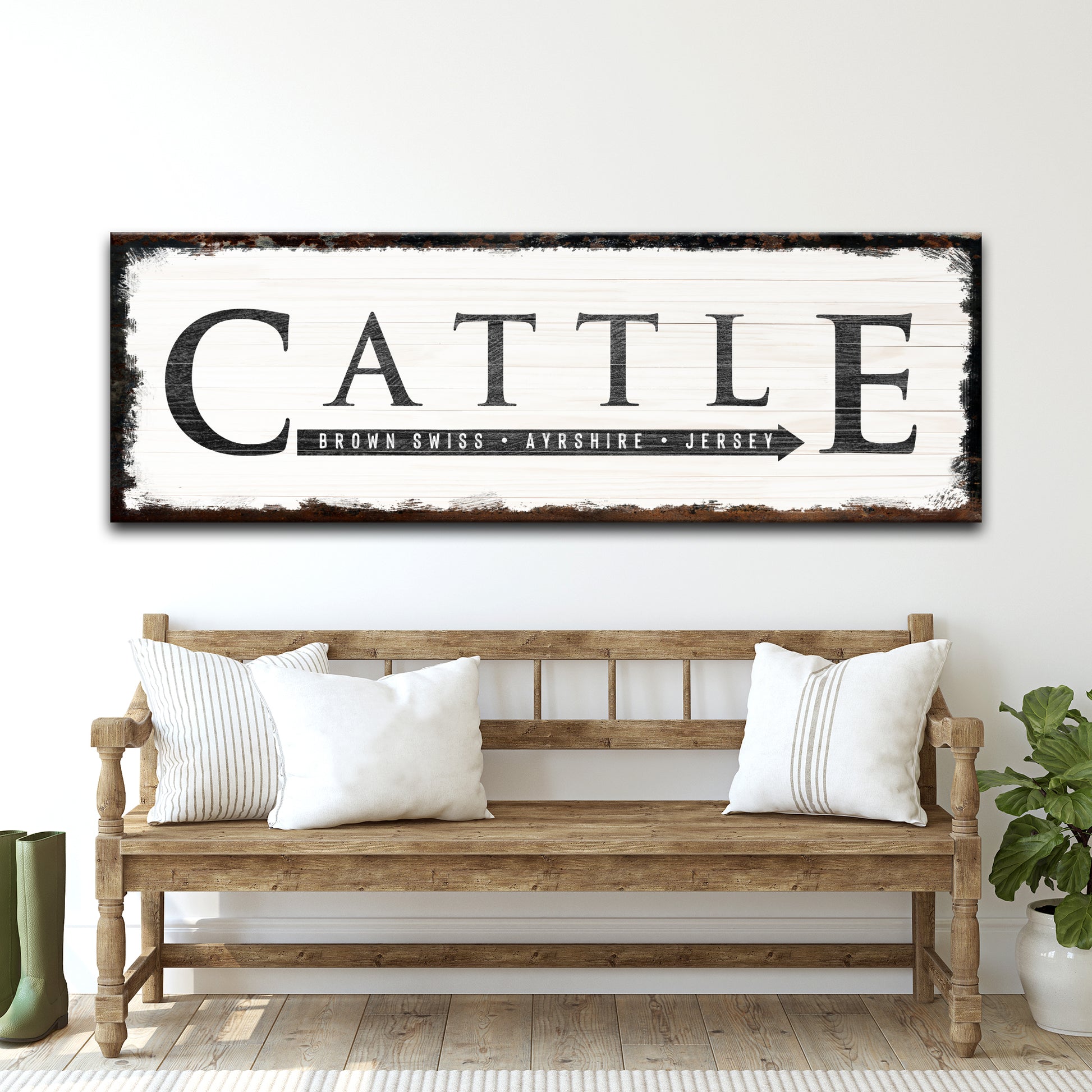 Cattle Arrow Sign Style 1 - Image by Tailored Canvases