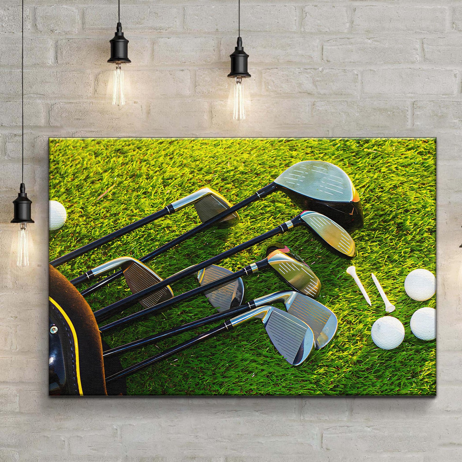 Golf Iron Clubs Canvas Wall Art  Style 2 - Image by Tailored Canvases