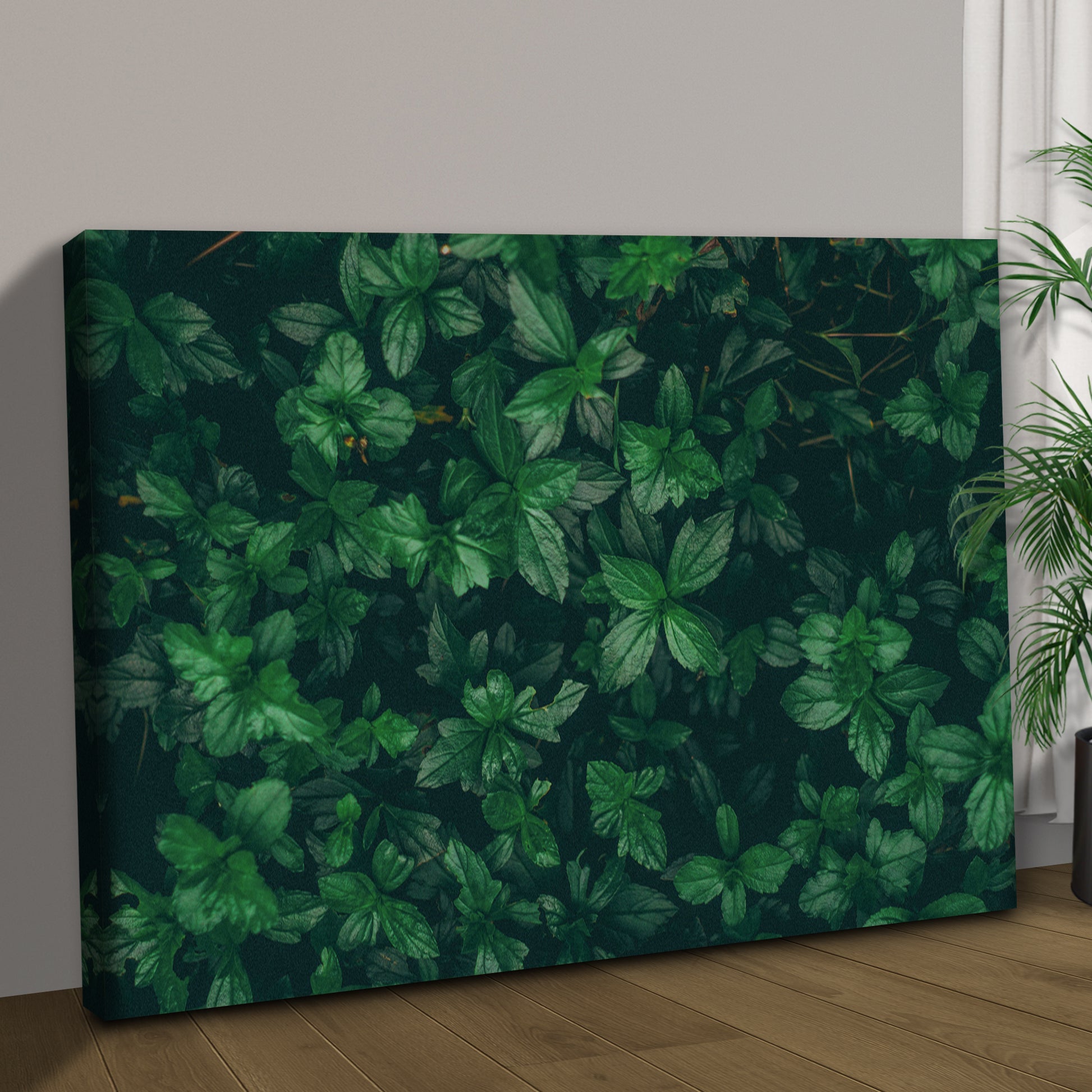 Green Leaves Canvas Wall Art Style 1 - Image by Tailored Canvases