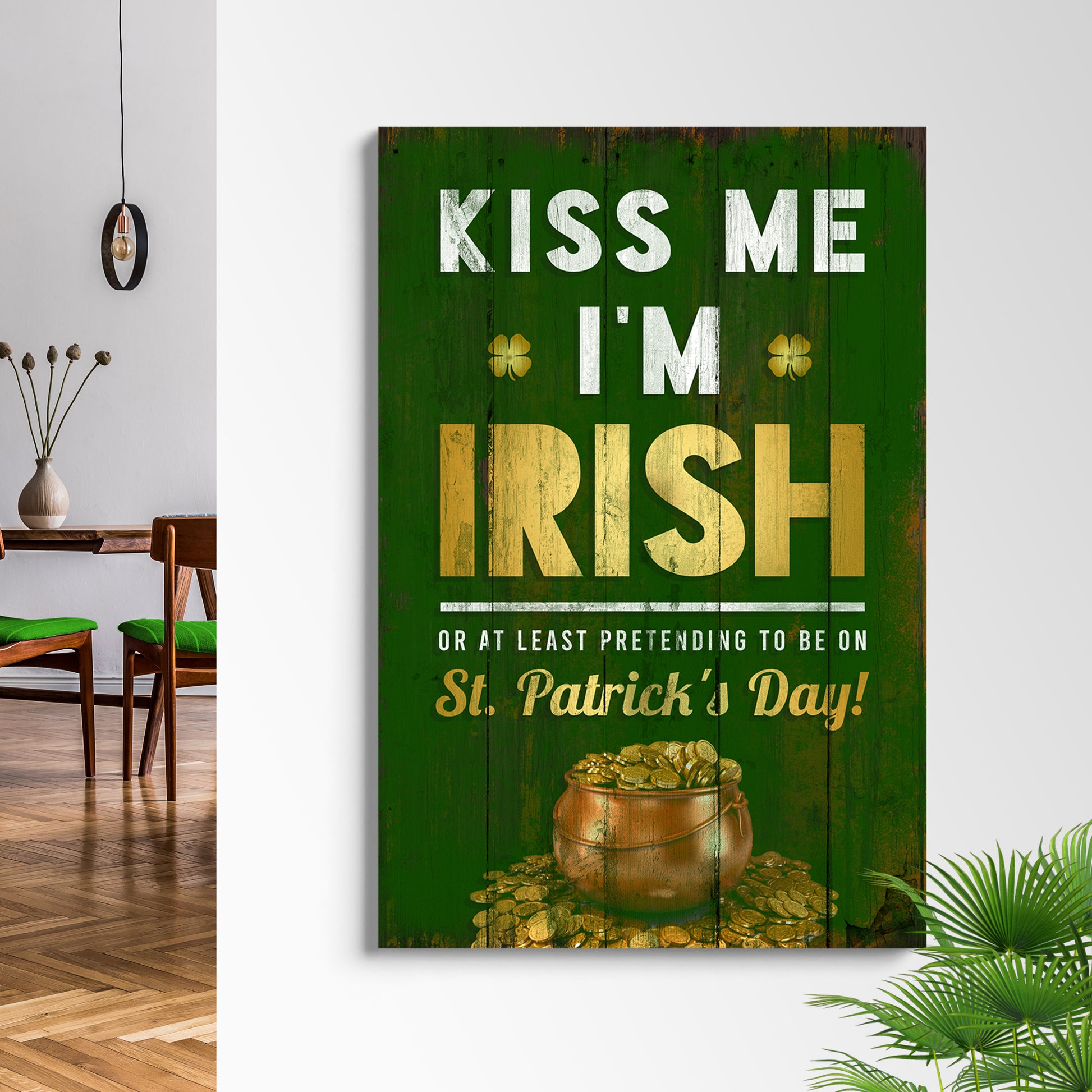 Kiss me, I'm Irish Sign Style 1 - Image by Tailored Canvases
