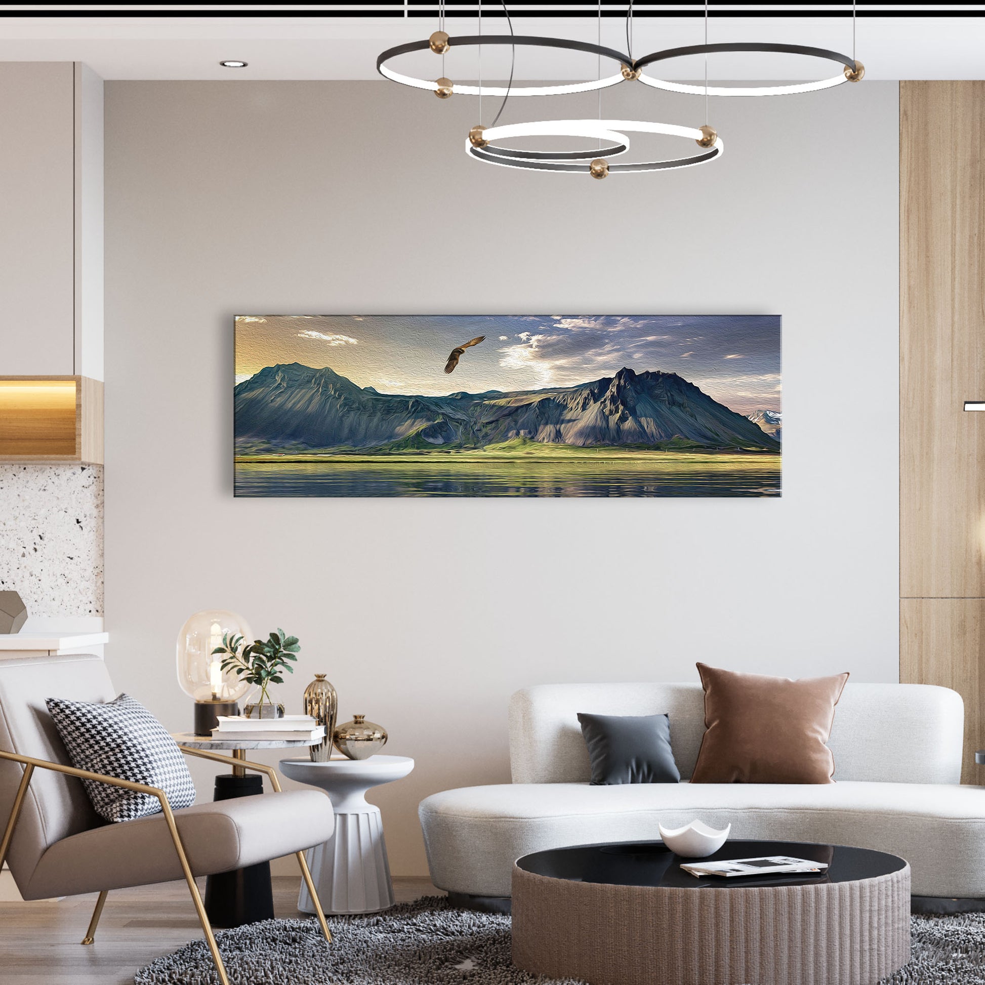 Mountains On Tranquil Canvas Wall Art - Image by Tailored Canvases