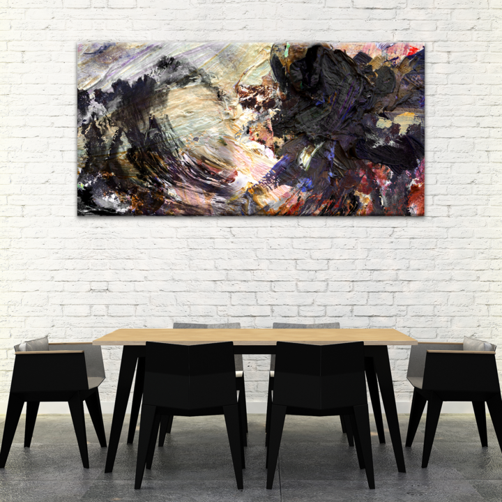 Waves Texture Abstract Painting Canvas Wall Art  - Image by Tailored Canvases