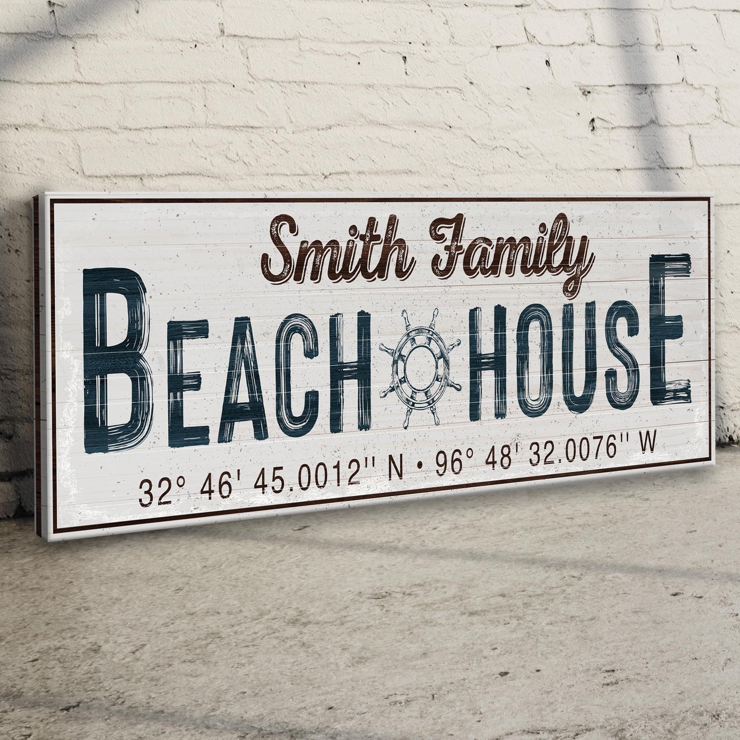 Family Beach House Sign V Style 2 - Image by Tailored Canvases