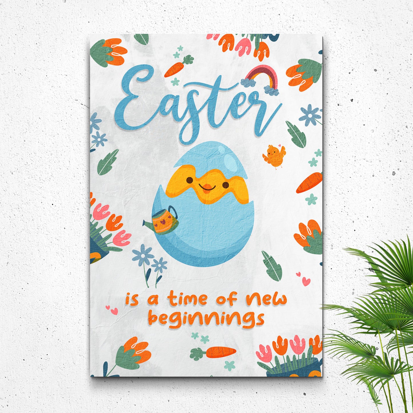 Easter Is A Time Of New Beginnings Sign Style 1 - Image by Tailored Canvases
