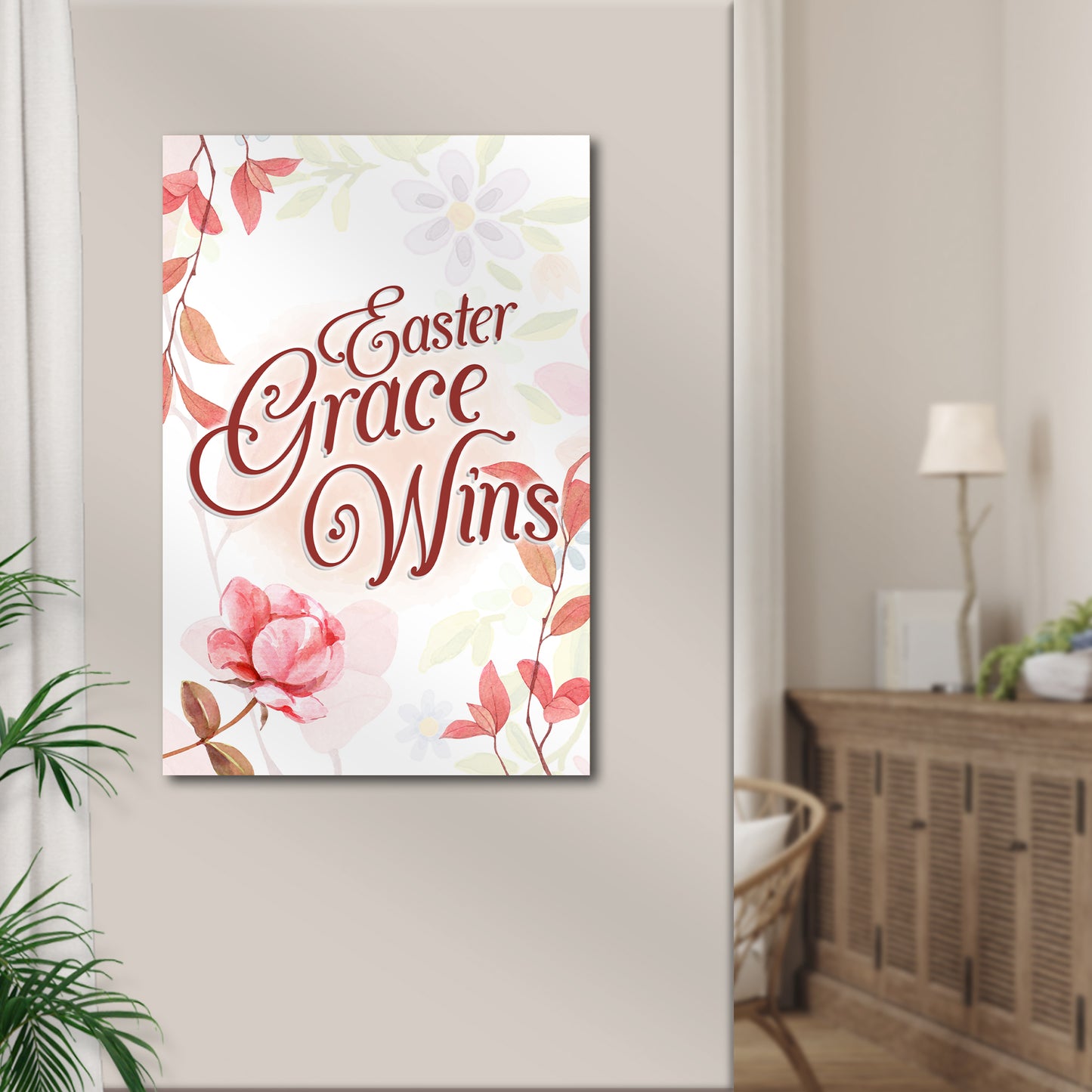 Easter Grace Wins Sign Style 1 - Image by Tailored Canvases