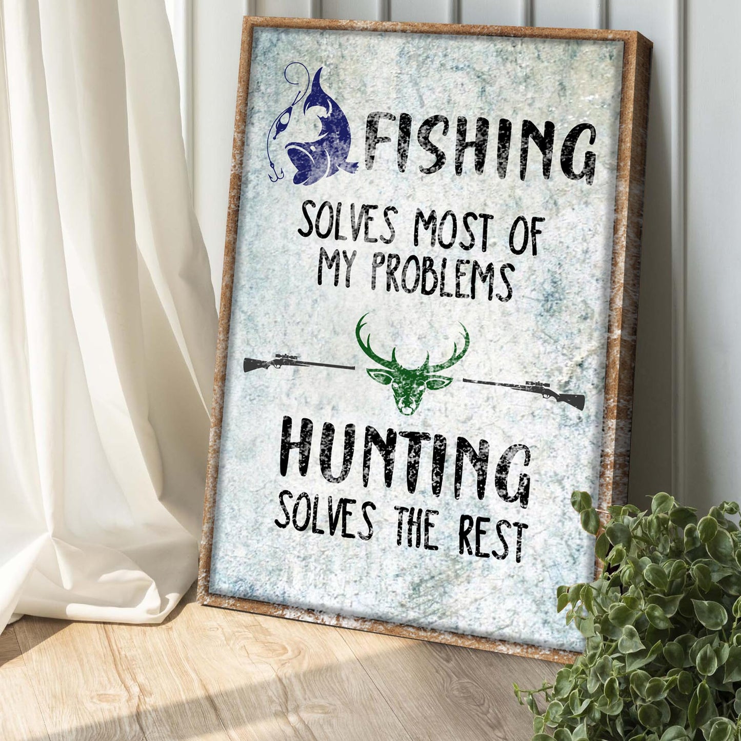 Fishing And Hunting Sign Style 1 - Image by Tailored Canvases