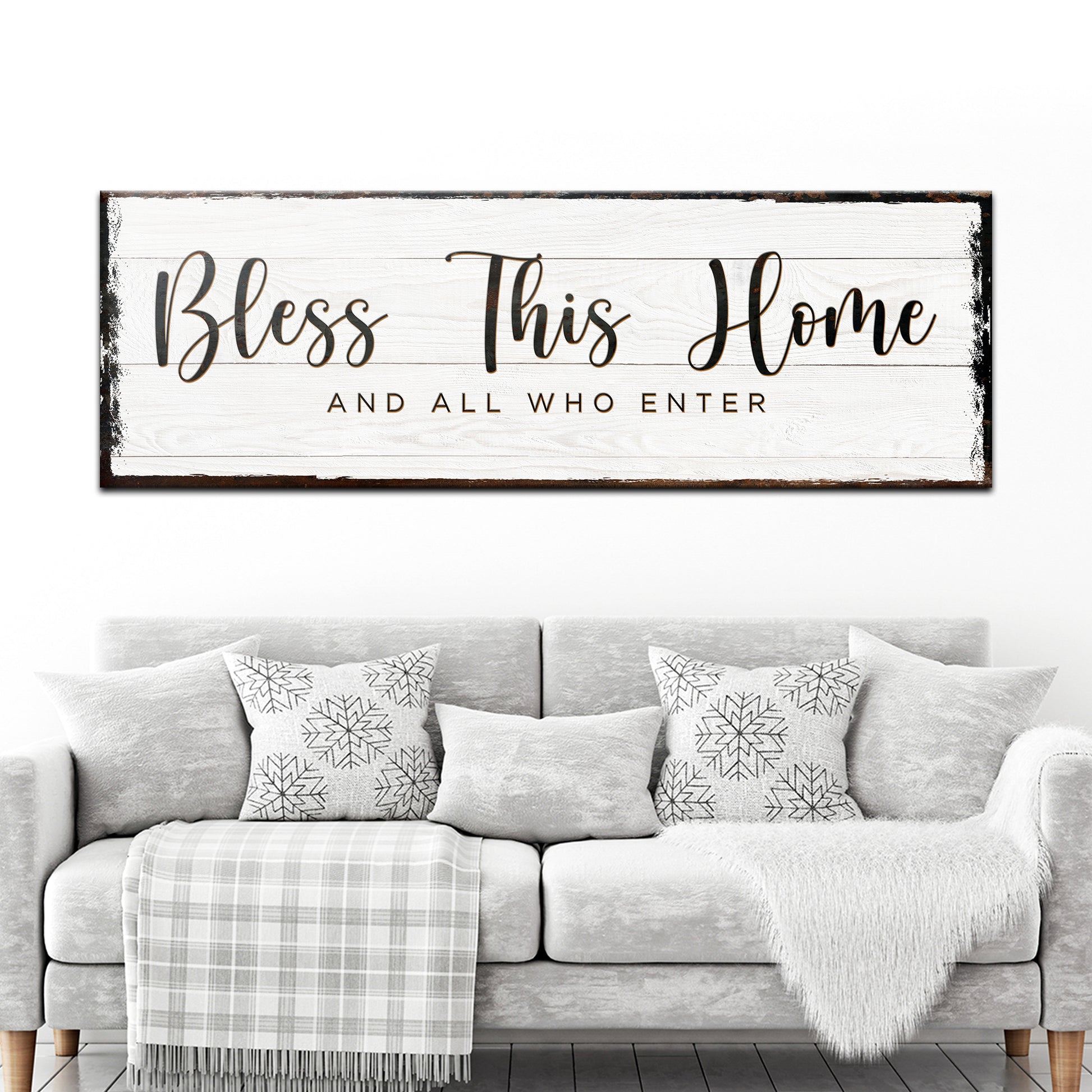 Bless This Home Sign Style 1 - Image by Tailored Canvases