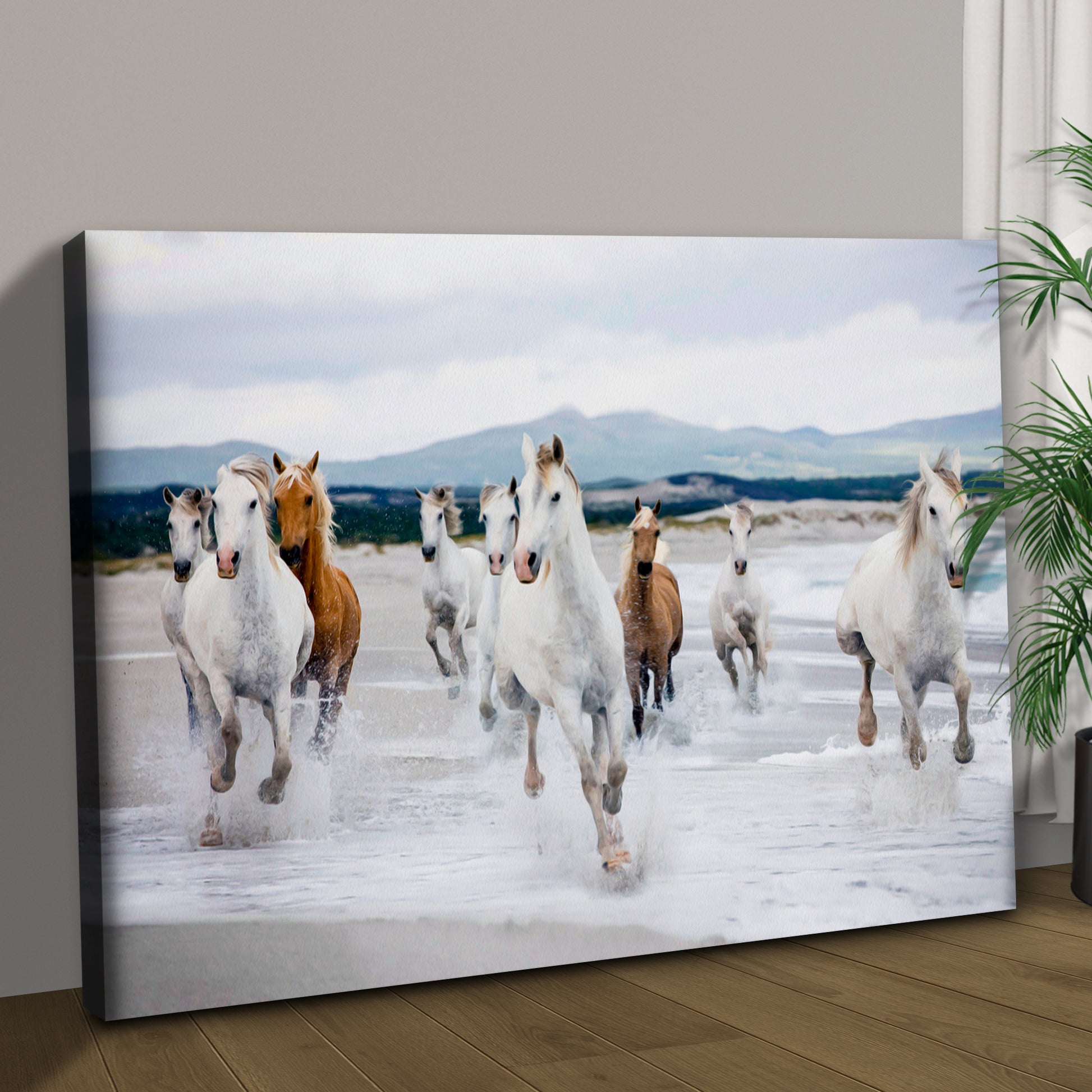 Wild Camargue Horses Canvas Wall Art II Style 1 - Image by Tailored Canvases