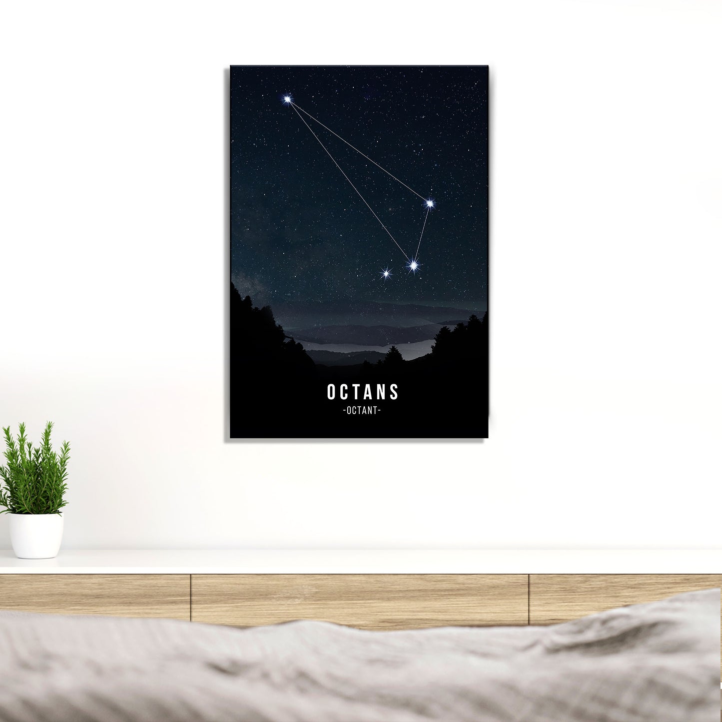 Octans Constellation Canvas Wall Art Style 1 - Image by Tailored Canvases