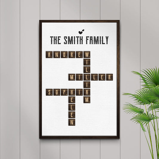 Scrabble Family Name Sign - Image by Tailored Canvases
