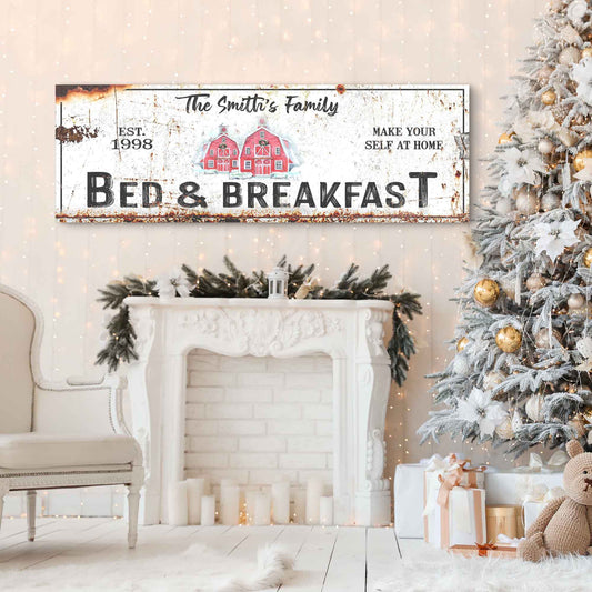 Christmas Bed & Breakfast Sign - Image by Tailored Canvases