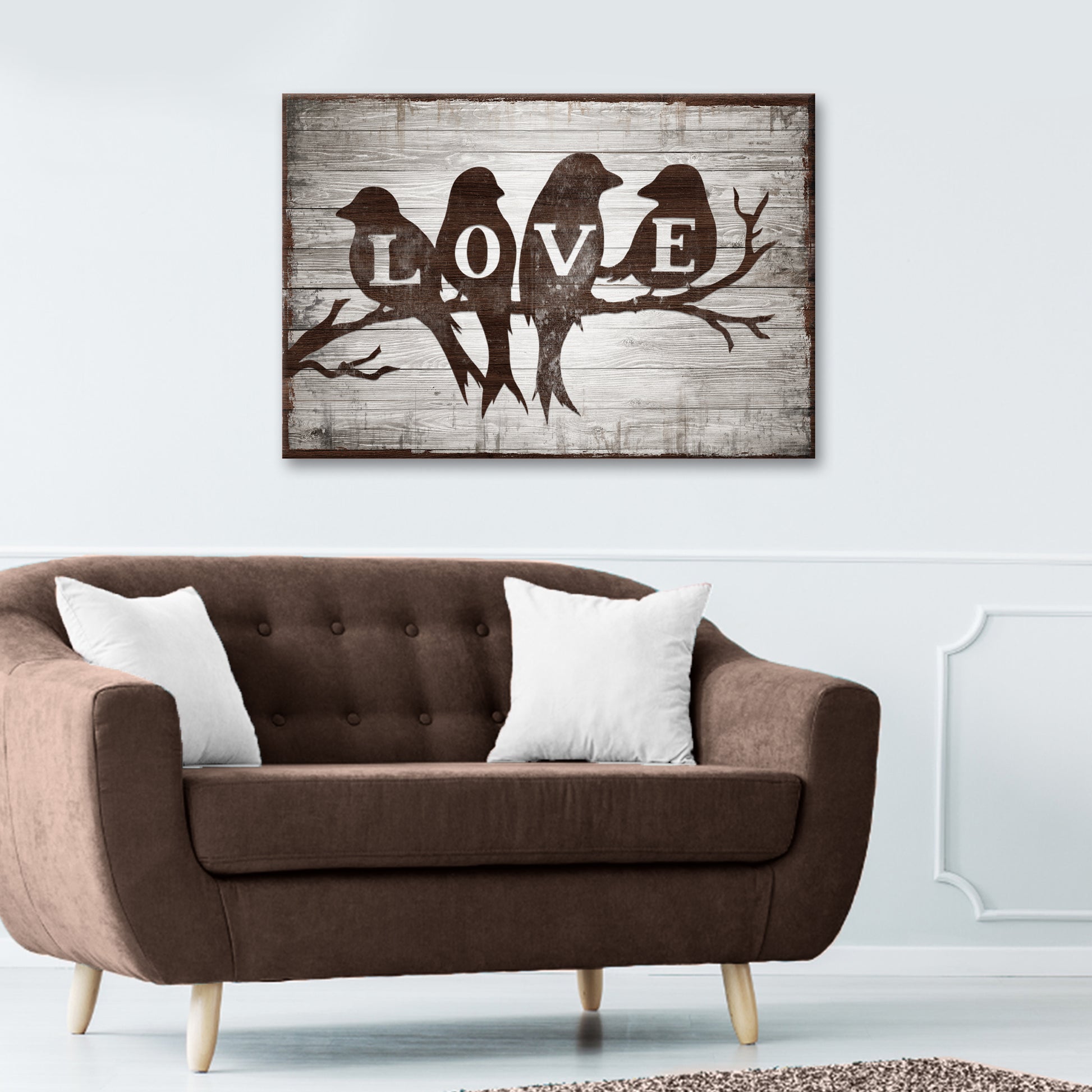 Valentine Bird Talk Sign - Image by Tailored Canvases