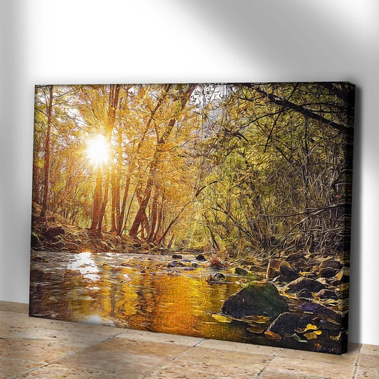 Sunlit River Woods Wall Art - Image by Tailored Canvases
