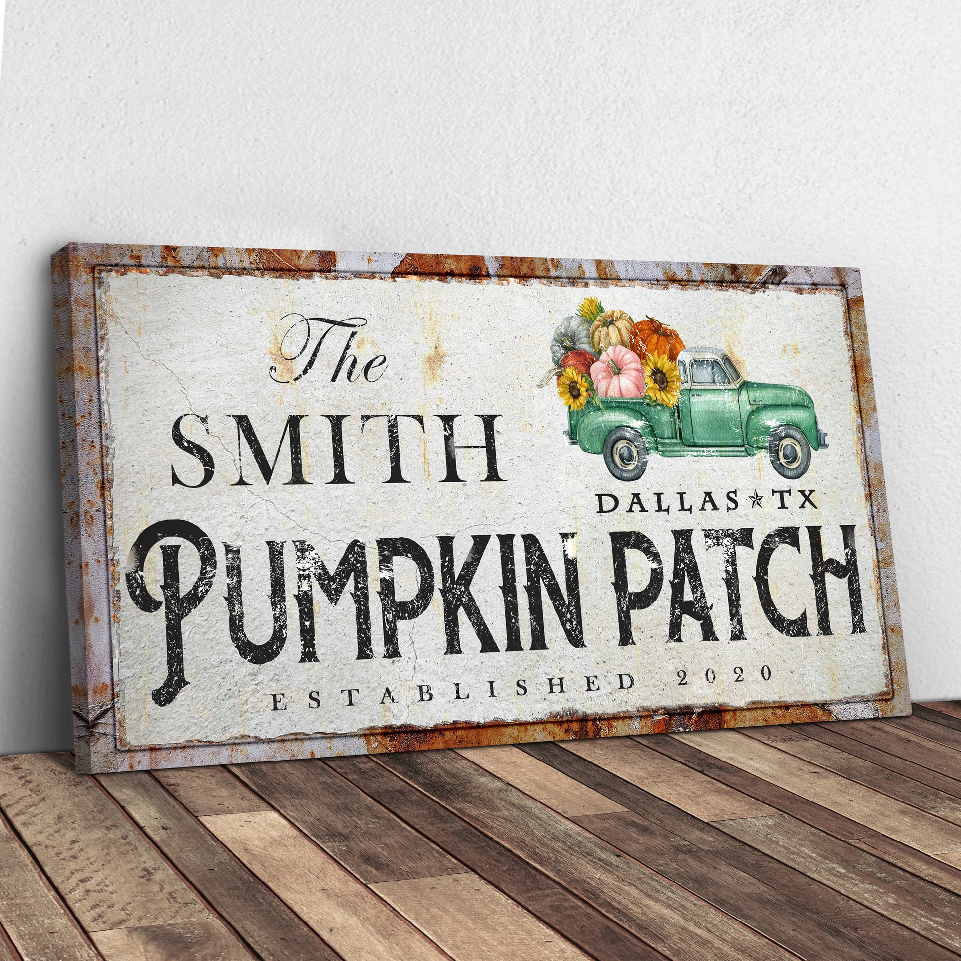 Family Pumpkin Patch Sign Style 1 - Image by Tailored Canvases