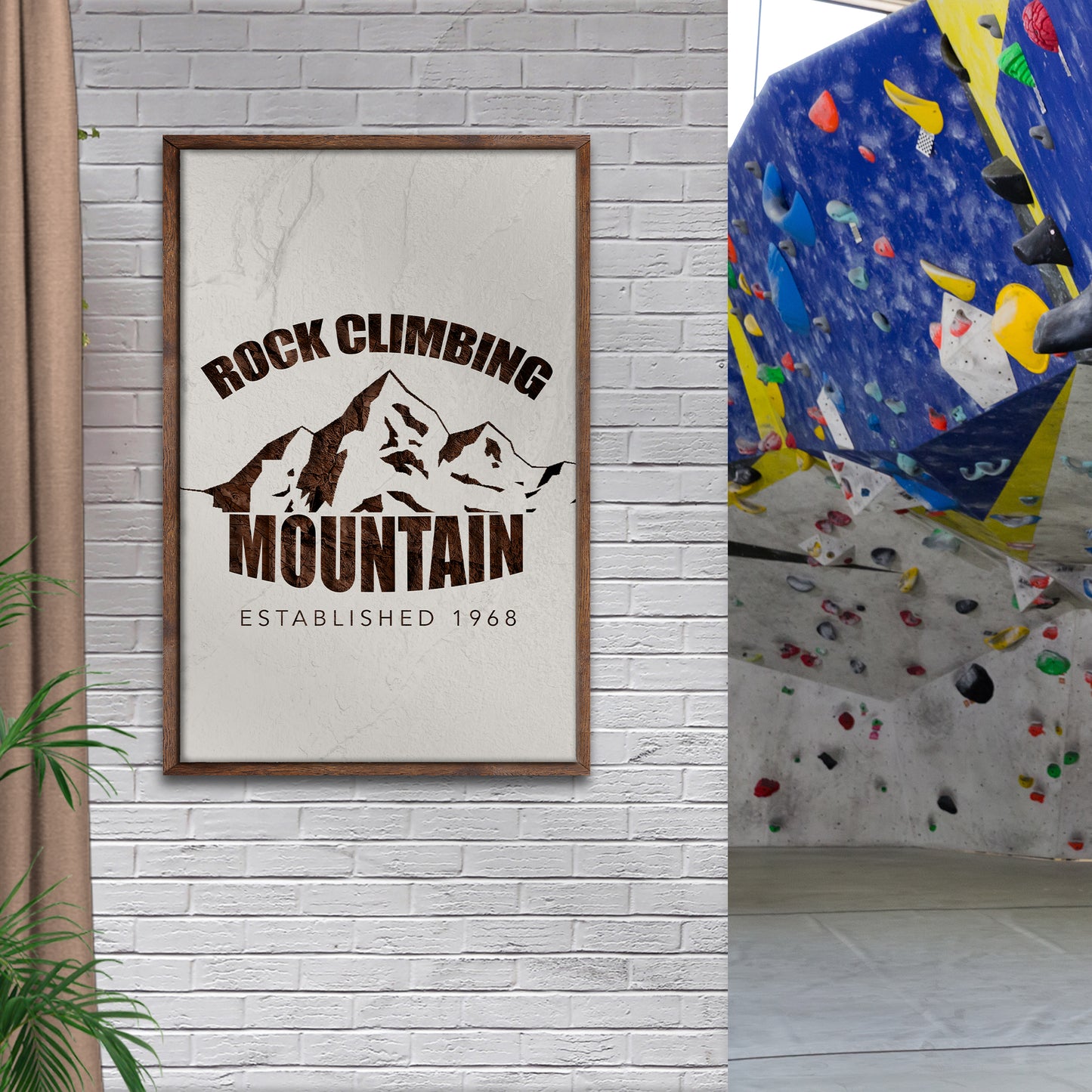 Rock Climbing Sign | Customizable Canvas  - Image by Tailored Canvases
