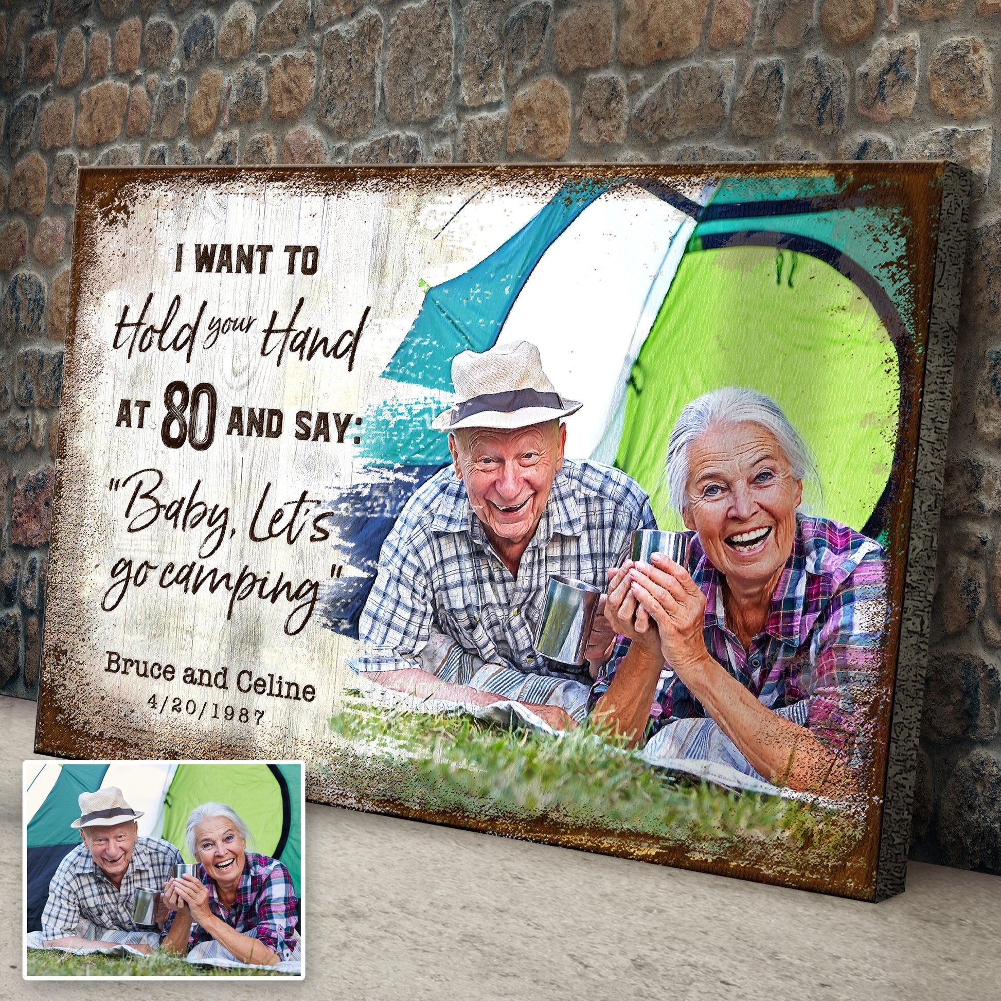 Baby Let's Go Camping Sign Style 1 - Image by Tailored Canvases
